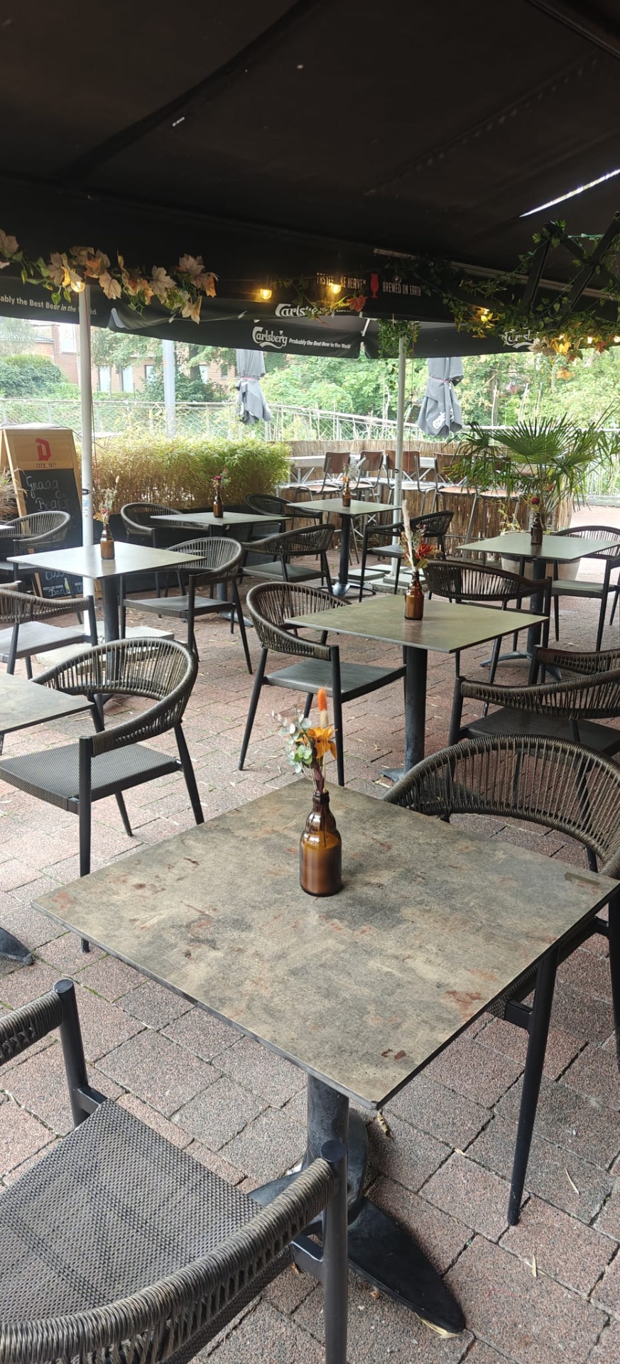 Terras met zicht op het groen